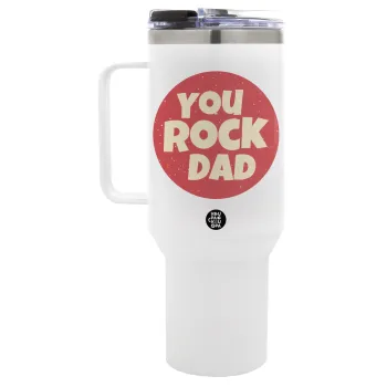 YOU ROCK DAD, Mega Stainless steel Tumbler with lid, double wall 1,2L