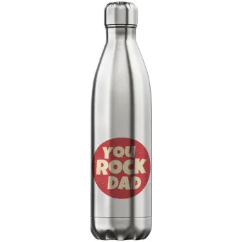 YOU ROCK DAD, Inox (Stainless steel) hot metal mug, double wall, 750ml