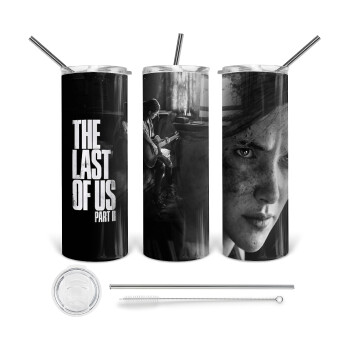 Last of us, part II, 360 Eco friendly stainless steel tumbler 600ml, with metal straw & cleaning brush