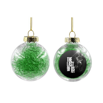 Last of us, part II, Transparent Christmas tree ball ornament with green filling 8cm