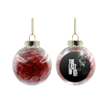 Last of us, part II, Transparent Christmas tree ball ornament with red filling 8cm