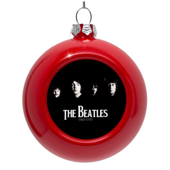 The Beatles, Red Christmas tree ornament bauble 8cm