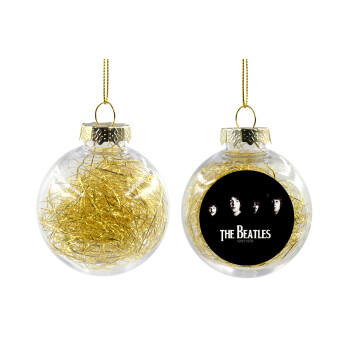 The Beatles, Χριστουγεννιάτικη μπάλα δένδρου διάφανη με χρυσό γέμισμα 8cm