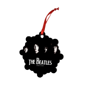 The Beatles, Christmas ornament snowflake wooden 7.5cm