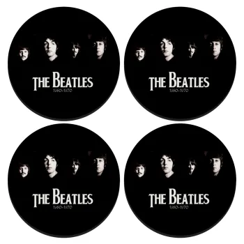 The Beatles, ΣΕΤ 4 Σουβέρ ξύλινα στρογγυλά (9cm)
