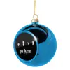 Blue Christmas tree ball ornament 8cm