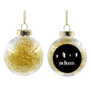 The Beatles, Transparent Christmas tree ball ornament with gold filling 8cm
