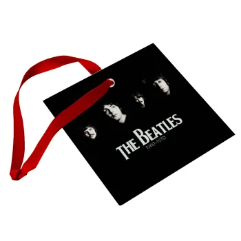 The Beatles, Στολίδι Χριστουγεννιάτικο στολίδι γυάλινο τετράγωνο 9x9cm