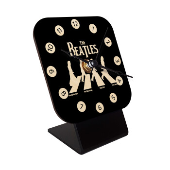 The Beatles, Abbey Road, Quartz Table clock in natural wood (10cm)