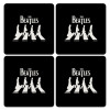 The Beatles, Abbey Road, ΣΕΤ 4 Σουβέρ ξύλινα τετράγωνα (9cm)