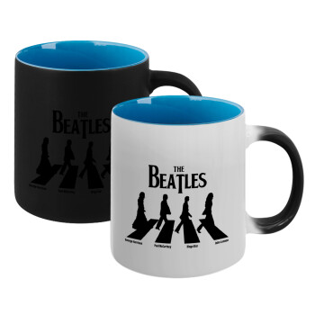 The Beatles, Abbey Road, Κούπα Μαγική εσωτερικό μπλε, κεραμική 330ml που αλλάζει χρώμα με το ζεστό ρόφημα (1 τεμάχιο)
