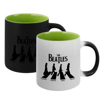 The Beatles, Abbey Road, Κούπα Μαγική εσωτερικό πράσινο, κεραμική 330ml που αλλάζει χρώμα με το ζεστό ρόφημα (1 τεμάχιο)