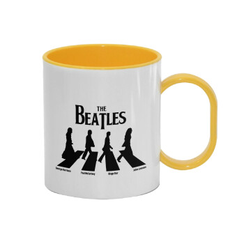 The Beatles, Abbey Road, Κούπα (πλαστική) (BPA-FREE) Polymer Κίτρινη για παιδιά, 330ml