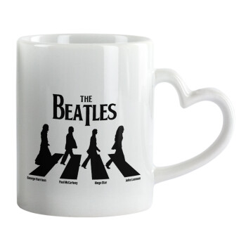 The Beatles, Abbey Road, Mug heart handle, ceramic, 330ml