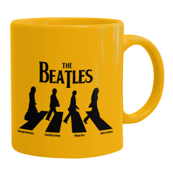 The Beatles, Abbey Road, Κούπα, κεραμική κίτρινη, 330ml (1 τεμάχιο)