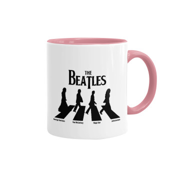 The Beatles, Abbey Road, Κούπα χρωματιστή ροζ, κεραμική, 330ml