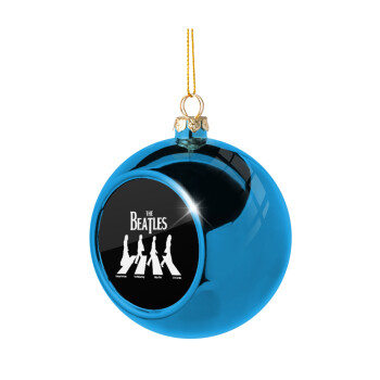 The Beatles, Abbey Road, Blue Christmas tree ball ornament 8cm