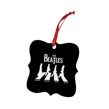 The Beatles, Abbey Road, Χριστουγεννιάτικο στολίδι polygon ξύλινο 7.5cm