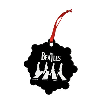 The Beatles, Abbey Road, Χριστουγεννιάτικο στολίδι snowflake ξύλινο 7.5cm