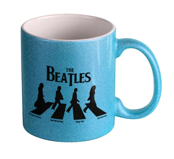 The Beatles — Κούπα Σιέλ Glitter που γυαλίζει, κεραμική, 330ml