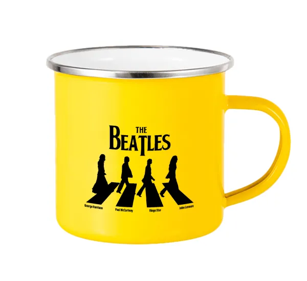 The Beatles — Yellow Enamel Metallic Cup 360ml