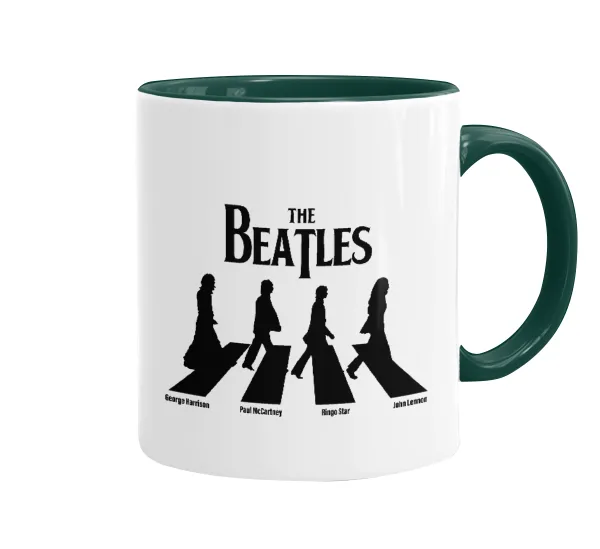 The Beatles — Κούπα χρωματιστή πράσινη, κεραμική, 330ml