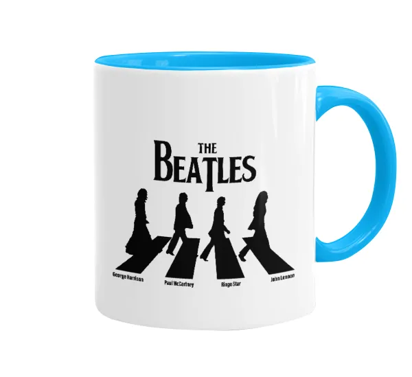 The Beatles — Mug colored light blue, ceramic, 330ml