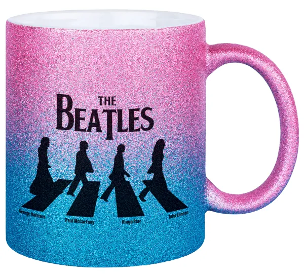 The Beatles — Κούπα Χρυσή/Μπλε Glitter, κεραμική, 330ml