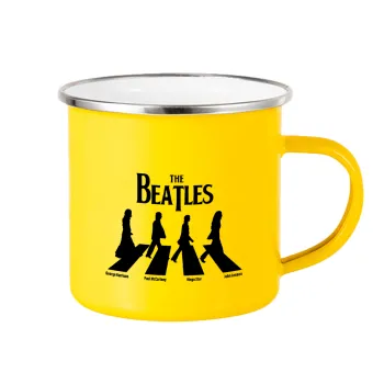 The Beatles, Abbey Road, Κούπα Μεταλλική εμαγιέ Κίτρινη 360ml