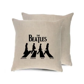 The Beatles, Abbey Road, Μαξιλάρι καναπέ ΛΙΝΟ 40x40cm περιέχεται το  γέμισμα