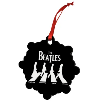 The Beatles, Abbey Road, Christmas ornament snowflake wooden 7.5cm