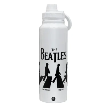 The Beatles, Abbey Road, Θερμός 1L Ανοξείδωτο με Βάση Κινητού & Διπλά Τοιχώματα