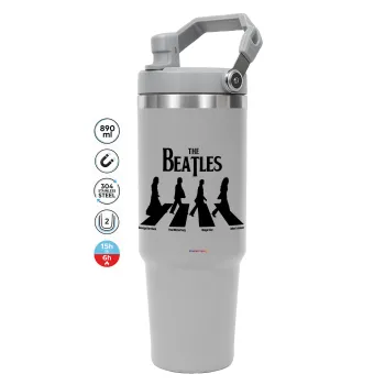 The Beatles, Abbey Road, GREY color, 890ml (30oz) stainless Steel Tumbler with Handle