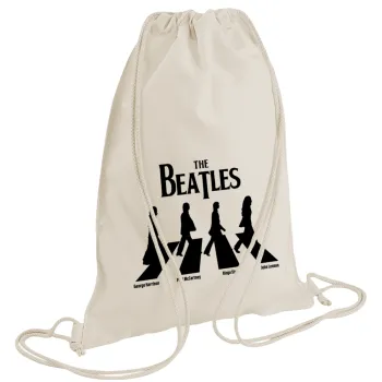 The Beatles, Abbey Road, Backpack bag GYMBAG natural (28x40cm)