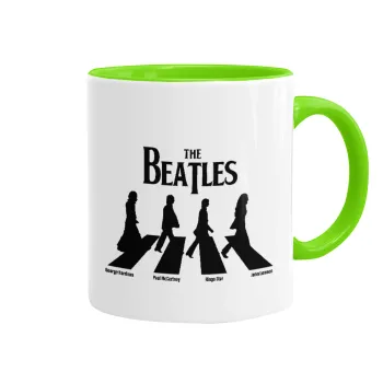 The Beatles, Abbey Road, Mug colored light green, ceramic, 330ml