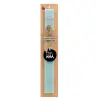 Easter Set, wooden keychain & aromatic flat Easter candle (30cm) (TURQUOISE)
