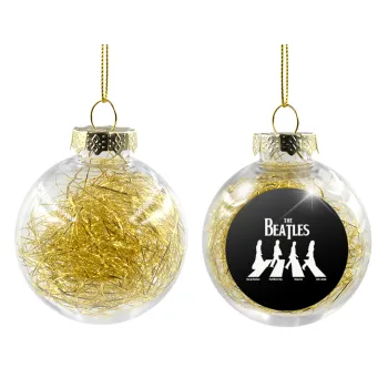 The Beatles, Abbey Road, Transparent Christmas tree ball ornament with gold filling 8cm