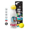 Tennis ball Metal mug thermos White, double wall, 550ml