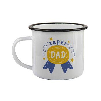 Μπαμπά είσαι για μετάλλιο, Κούπα εμαγιέ με μαύρο χείλος 360ml