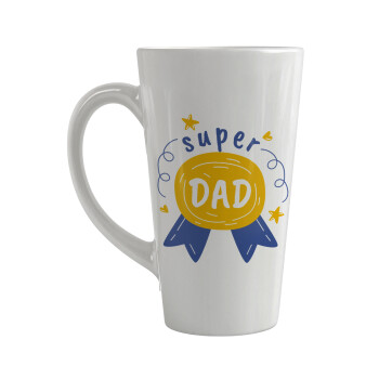 Μπαμπά είσαι για μετάλλιο, Κούπα κωνική Latte Μεγάλη, κεραμική, 450ml