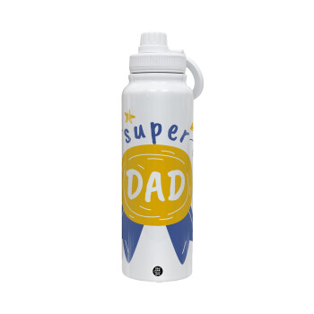 Μπαμπά είσαι για μετάλλιο, 1L Stainless Steel Thermal Bottle with Phone Holder & Double Wall Insulation