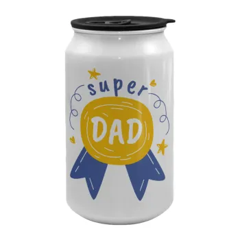 Μπαμπά είσαι για μετάλλιο, Κούπα ταξιδιού μεταλλική με καπάκι (tin-can) 500ml