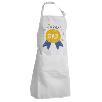 Μπαμπά είσαι για μετάλλιο, Ποδιά Σεφ Ολόσωμη Ενήλικων (με ρυθμιστικά και 2 τσέπες)