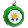 Green Christmas tree ornament bauble 8cm