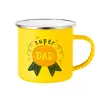 Yellow Enamel Metallic Cup 360ml
