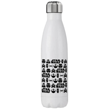 Star Wars Pattern, Μεταλλικό παγούρι θερμός (Stainless steel), διπλού τοιχώματος, 750ml