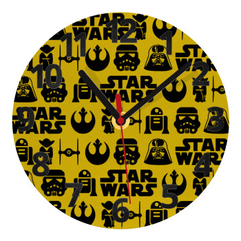 Star Wars Pattern, Ρολόι τοίχου γυάλινο (20cm)