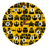 Star Wars Pattern, Ρολόι τοίχου ξύλινο (20cm)