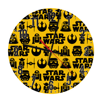 Star Wars Pattern, Ρολόι τοίχου ξύλινο (30cm)