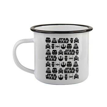 Star Wars Pattern, Κούπα εμαγιέ με μαύρο χείλος 360ml